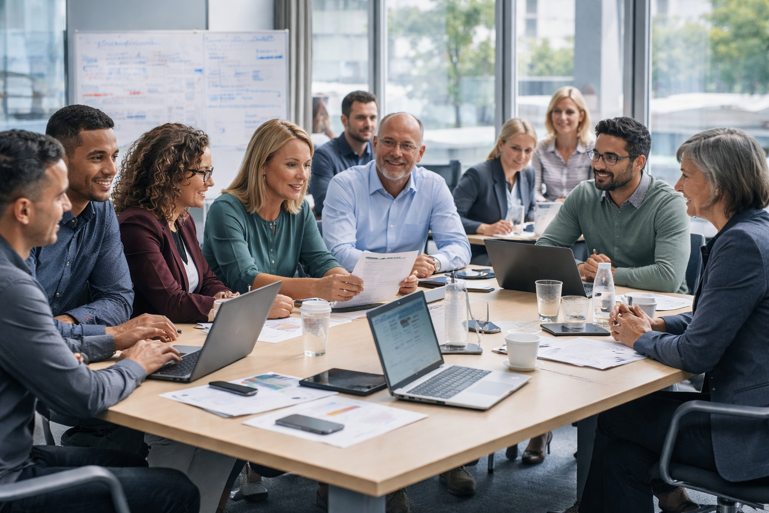 Hintergrund Arbeitssitzung (symbolisch)
